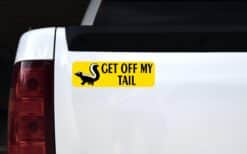 10in x 3in Get Off My Tail Skunk Bumper Sticker Decal Vinyl Window Stickers Decals