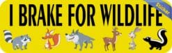 10in x 3in I Brake for Wildlife Bumper Sticker Decal Vinyl Windo