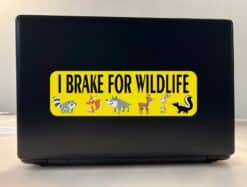 10in x 3in I Brake for Wildlife Bumper Sticker Decal Vinyl Windo