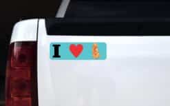 10in x 3in I love Retriever heart dogs Bumper Sticker Decal Window Stickers Decals