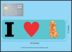 10in x 3in I love Retriever heart dogs magnet bumper  magnetic magnets