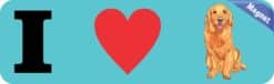 10in x 3in I love Retriever heart dogs magnet bumper  magnetic magnets