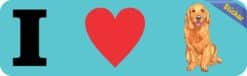 10in x 3in I love Retriever heart dogs Bumper Sticker Decal Window Stickers Decals