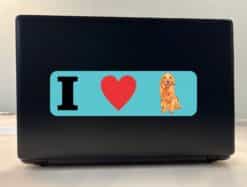 10in x 3in I love Retriever heart dogs Bumper Sticker Decal Window Stickers Decals