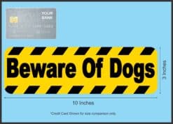10in x 3in Beware of Dogs Warning Sign magnet bumper magnetic magnets