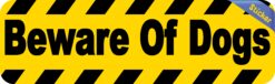10in x 3in Beware of Dogs Warning Sign Bumper Sticker Decal Window Stickers Decals