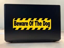 10in x 3in Beware of Dog Warning Sign Bumper Sticker Window Deca