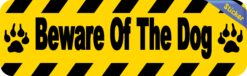 10in x 3in Beware of Dog Warning Sign Bumper Sticker Decal Window Stickers Decals