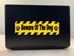 10in x 3in Beware of Dog Warning Sign Bumper Sticker Decal Window Stickers Decals