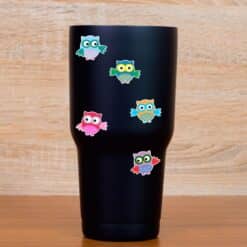 1in x 1in 24X Small Owl owls Vinyl Stickers Decals Owls Car Window Bumper Sticker Decal