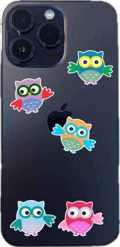 1in x 1in 24X Small Owl owls Vinyl Stickers Decals Owls Car Window Bumper Sticker Decal