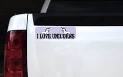 10in x 3in I Love Unicorns Vinyl magnet Car Unicorn magnet bumpers