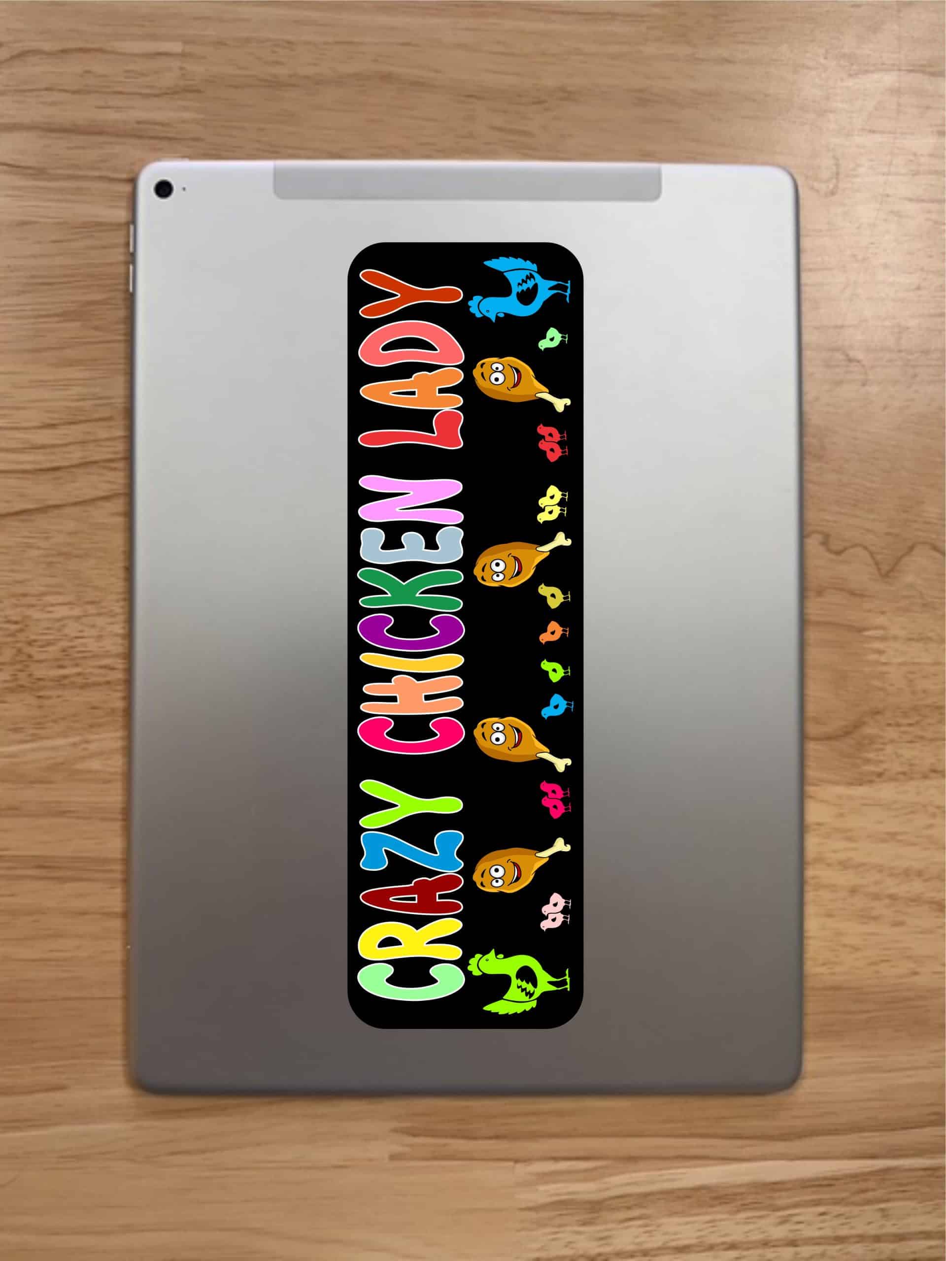 10in x3in Crazy Chicken Leg Lady Bumper Sticker Window Decal Vinyl Stickers Decals - Image 7
