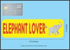 10in x 3in Elephant Lover Vinyl magnet bumper magnetic Car magnets