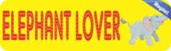 10in x 3in Elephant Lover Vinyl magnet bumper magnetic Car magnets