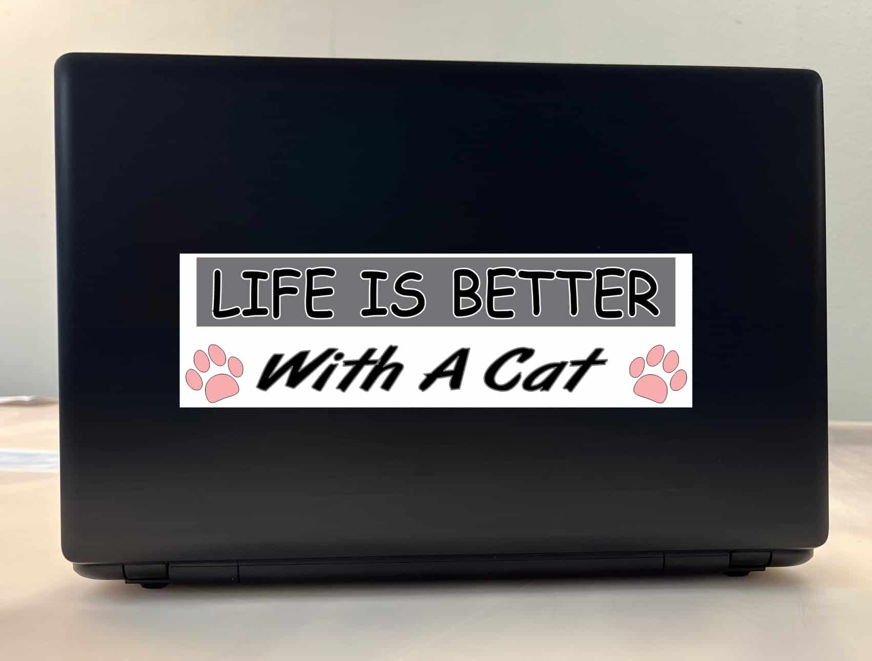 StickerTalk Life Is Better With a Cat Vinyl Sticker, 10 inches x 3 inches - Image 3