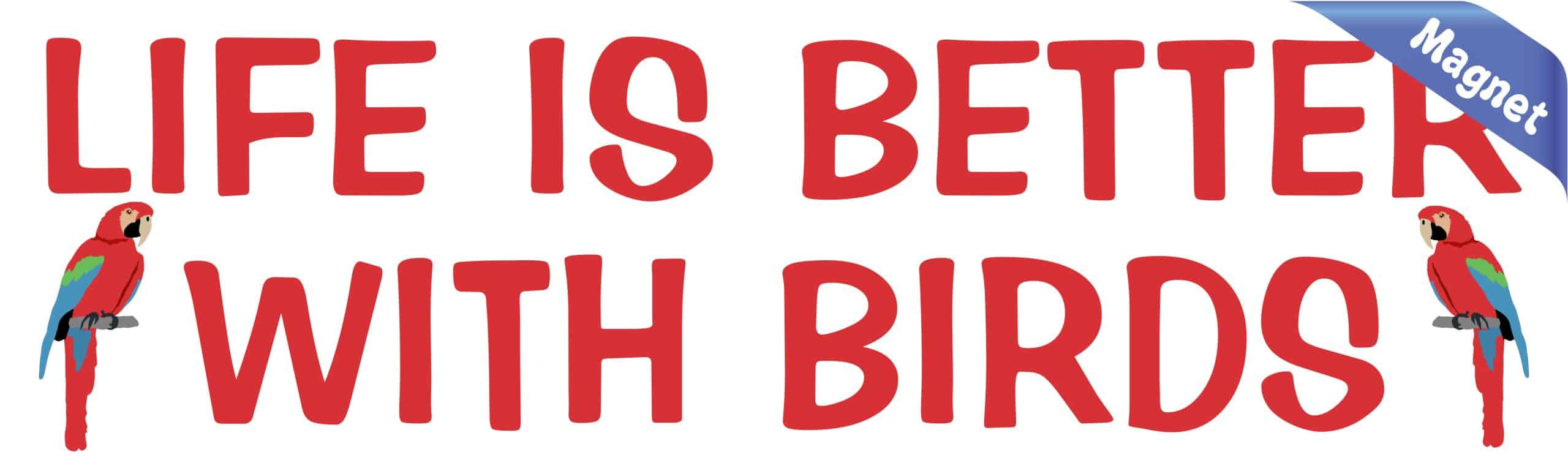 10in x 3in Life Is Better with Birds Magnet - Image 3