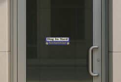 10in x 3in Dog In Yard Please Keep Gate Closed Vinyl Bumper Sticker Decals Window Car Stickers Decal