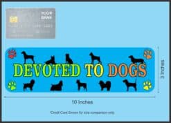 10in x 3in Devoted To Dogs Sticker Decals Window Car Stickers Decal