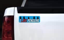 10in x 3in I Love Penguins Bumper Sticker Window Decal Vinyl Stickers Car Decals