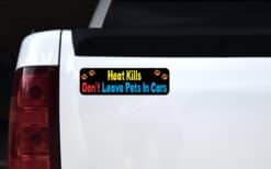 10in x 3in Heat Kills Dont Leave Pets In Cars Sticker Decals Window Car Stickers Decal