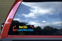 10in x 3in Heat Kills Dont Leave Pets In Cars Sticker Decals Window Car Stickers Decal