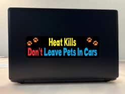 10in x 3in Heat Kills Dont Leave Pets In Cars Sticker Decals Window Car Stickers Decal