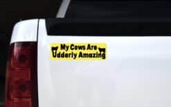 10in x 3in My Cows Are Udderly Amazing Sticker Decals Window Car Stickers Decal