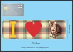 10in x 3in I Heart (Love) Bengal Cats magnet bumper  Car magneti