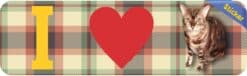 10in x 3in I Heart (Love) Bengal Cats Bumper Sticker Decal Car W