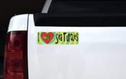 10in x 3in I Love Sea Turtles Heart Animals Magnet Magnetic Vehicle Sign