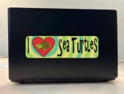 10in x 3in I Love Sea Turtles Heart Animals Bumper Sticker Vinyl Window Decal