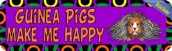 10in x 3in Guinea Pigs Make Me Happy Animals Bumper Sticker Vinyl Window Decal