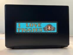 10in x 3in I Love Piggies Guinea Animals Bumper Sticker Vinyl Window Decal