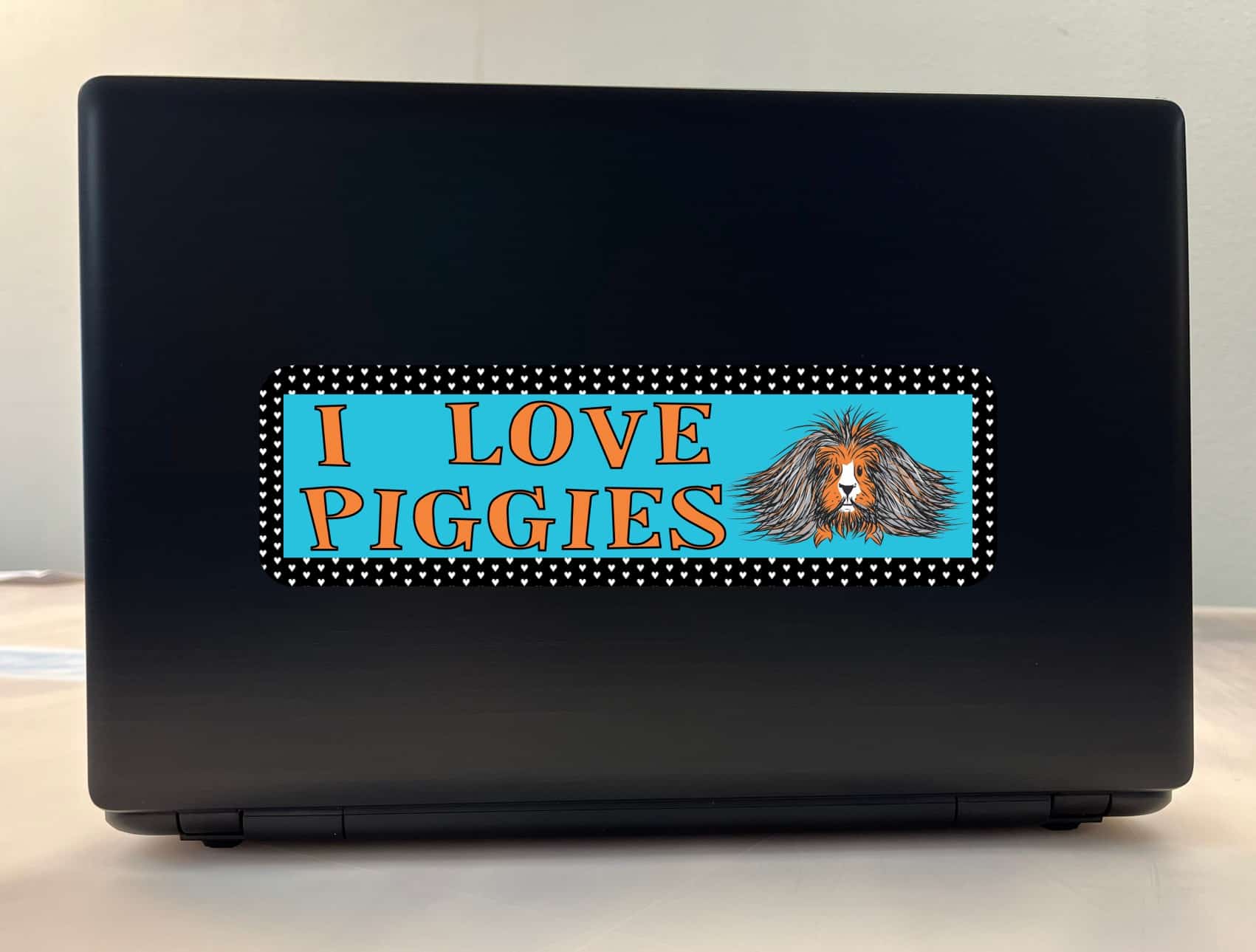 10in x 3in I Love Piggies Guinea Animals Bumper Sticker Vinyl Window Decal