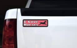 10in x 3in I Love Horses Pink Animals Magnet Magnetic Vehicle Sign