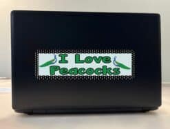 10in x 3in I love Peacocks Animals Bumper Sticker Vinyl Window Decal