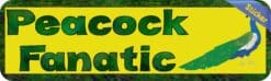 10in x 3in Peacock Fanatic Animals Bumper Sticker Vinyl Window Decal