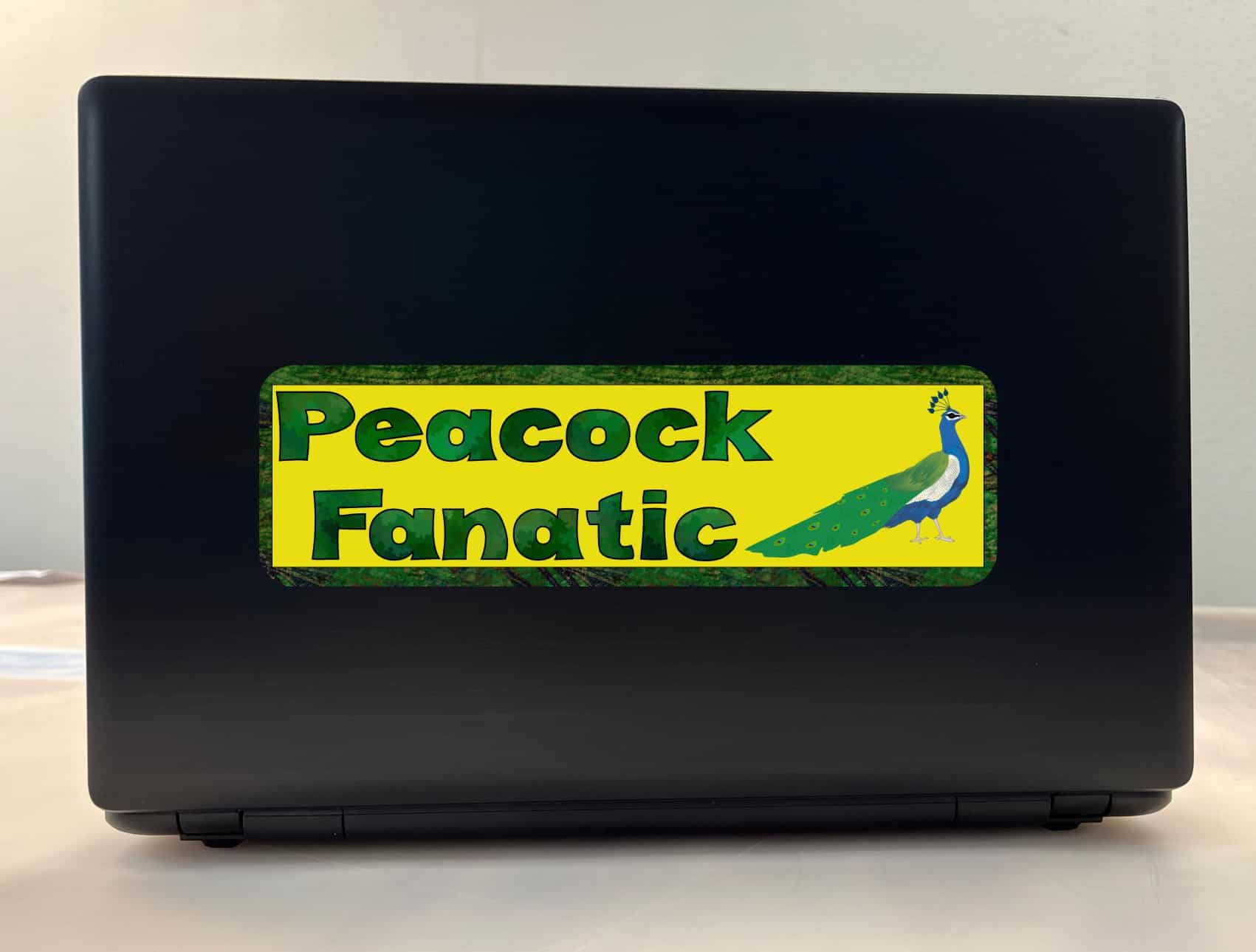 10in x 3in Peacock Fanatic Animals Bumper Sticker Vinyl Window Decal
