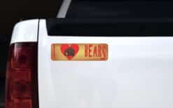 10in x 3in I Heart Bears Love Animals Bumper Sticker Vinyl Window Decal