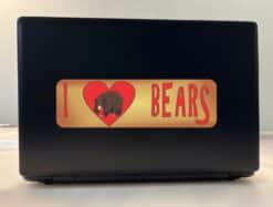 10in x 3in I Heart Bears Love Animals Bumper Sticker Vinyl Window Decal