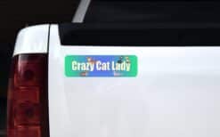 10in x 3in Crazy Cat Lady Vinyl Bumper Sticker Decal Window sticky stickers Decals