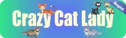 10in x 3in Crazy Cat Lady Vinyl magnet bumper magnetic sticky magnets