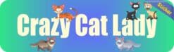 10in x 3in Crazy Cat Lady Vinyl Bumper Sticker Decal Window sticky stickers Decals