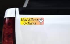 10in x 3in God Allows U Turns Vinyl Vehicle Magnet Magnetic Sign Car Magnets