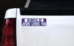 10in x 3in Smile Jesus Loves You Bumper magnets magnetic  magnet Car