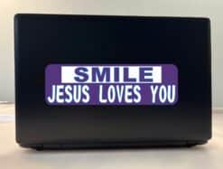 10in x 3in Smile Jesus Loves You Bumper Stickers Window Decals Sticker Car Decal