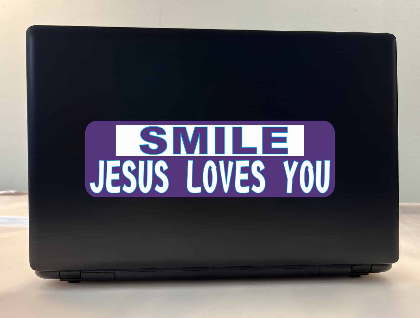 10in x 3in Smile Jesus Loves You Bumper Stickers Window Decals Sticker Car Decal