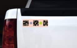 10in x 3in Faith Hope Love Vinyl Bumper magnet Car magnetic mag