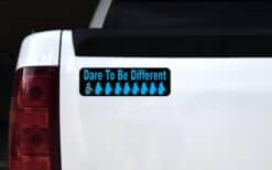 10in x 3in Dare to Be Different Bumper Sticker Penguin Decal Window Stickers Decals
